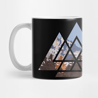 Sacred Geometry Triangles Misty Forest Mug